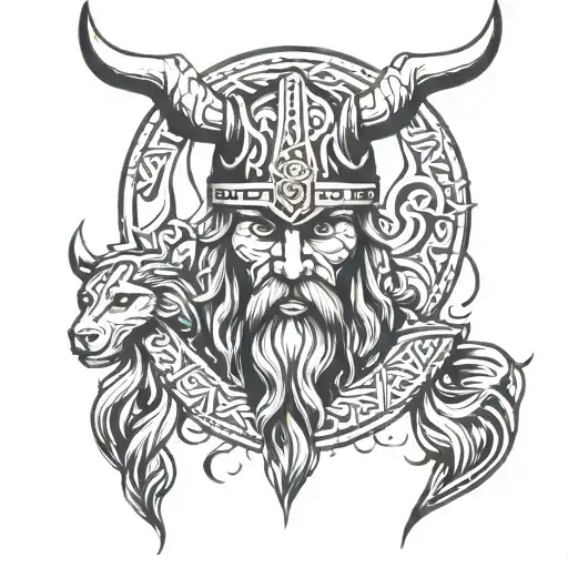 Viking and tribal tattoo tattoo design idea