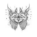 disney couple tattoo design idea