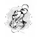 disney couple tattoo design idea