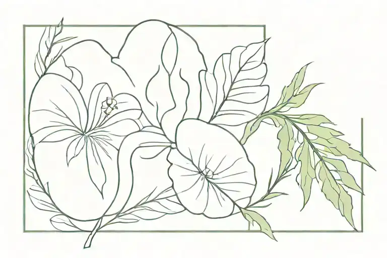 kiwi fern with why so serious underneath  tattoo design idea