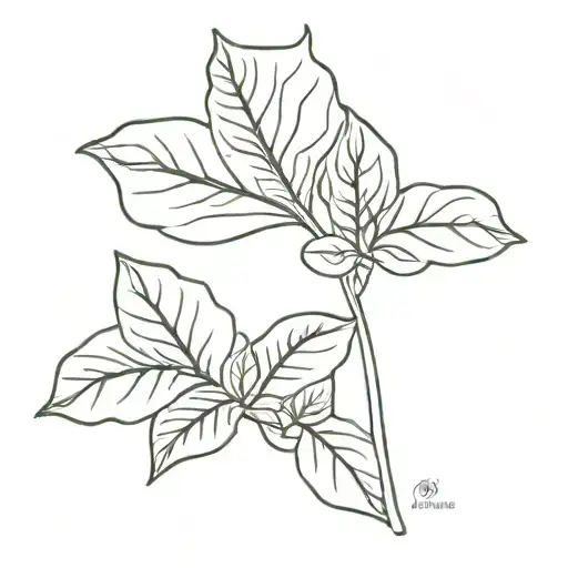 basil leaves tattoo design idea