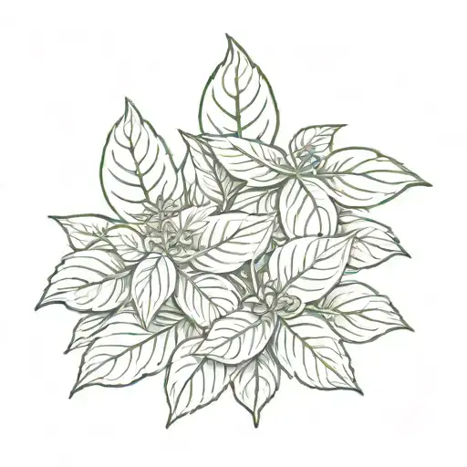 basil leaves tattoo design idea