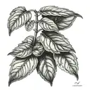 basil leaves tattoo design idea