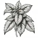 basil leaves tattoo design idea