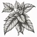 basil leaves tattoo design idea