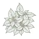basil leaves tattoo design idea