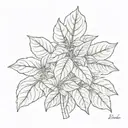 basil leaves tattoo design idea