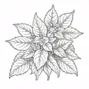 basil leaves tattoo design idea