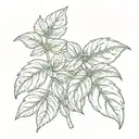 basil leaves tattoo design idea