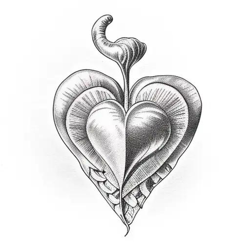 bleeding heart tattoo design idea