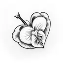 bleeding heart tattoo design idea