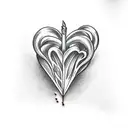 bleeding heart tattoo design idea
