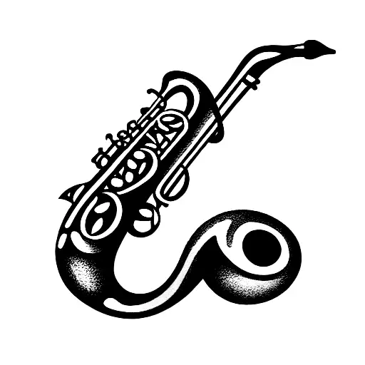 alto saxophone, tenor saxophone, baritone saxophone. tattoo design idea
