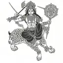based on Hindu  mythology and should containing asur tattoo design idea