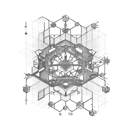 molecular structure with elegant script underneath indication pharmacist tattoo design idea