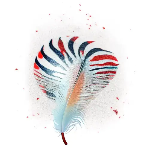 turkey feather with tracks tattoo design idea