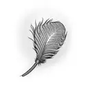 turkey feather with tracks tattoo design idea