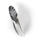 turkey feather with tracks tattoo design idea