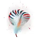 turkey feather with tracks tattoo design idea