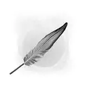 turkey feather with tracks tattoo design idea