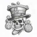 basketball, honey pot, shriner hat, navy anchor tattoo design idea
