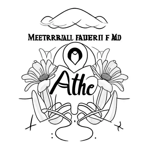 memorial of my father who died when I was young tattoo design idea