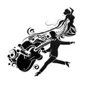 a couple dancing tattoo design idea