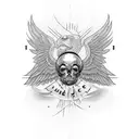 line minimalism justice intelligence respect right liberty freedom tattoo design idea