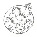 the 4 horsemen of the apocalypse in abstract format  tattoo design idea