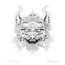 Foo Dog tattoo design idea
