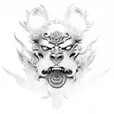 Foo Dog tattoo design idea