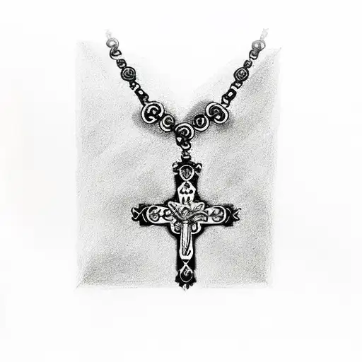 Rosary Necklace Gothic Inverted Cross Pendant Pagan - Temu Australia