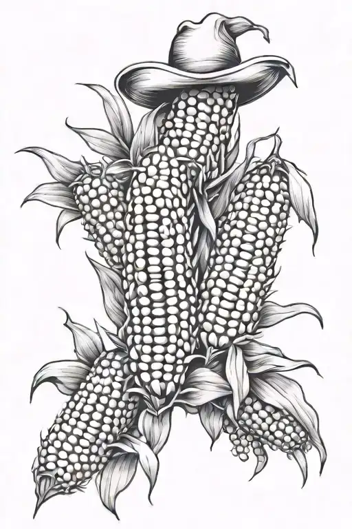 bingo in corn feilds tattoo design idea