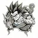 Gohan is super to him tattoo design idea