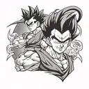 Gohan is super to him tattoo design idea
