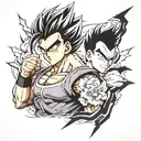 Gohan is super to him tattoo design idea