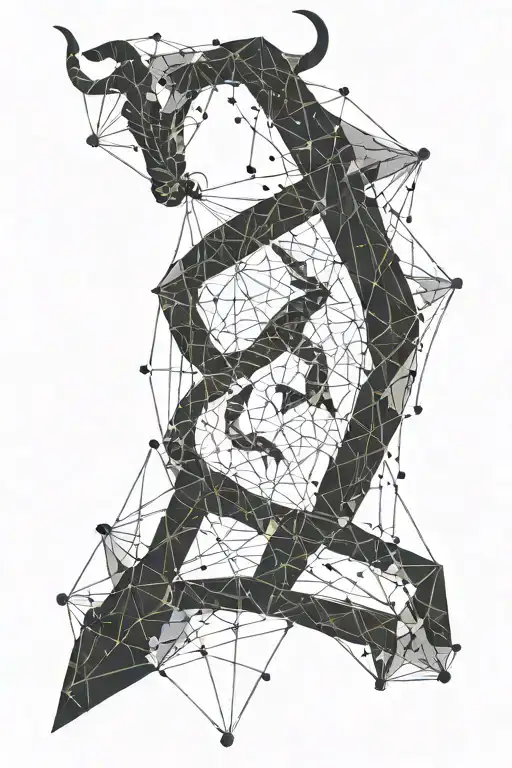 Capricorn constellation tattoo design idea