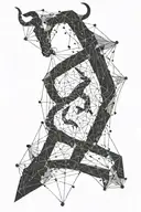 Capricorn constellation tattoo design idea