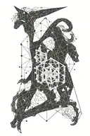 Capricorn constellation tattoo design idea