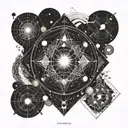 Cosmic Imagery based on the song Mind as Universe tattoo design idea