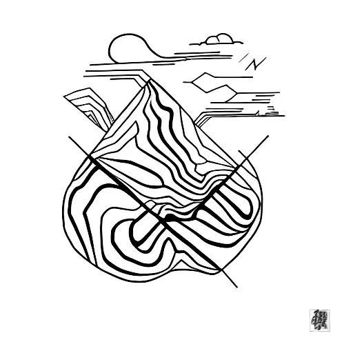 black and red line on top of black and yellow line on top of black and green line tattoo design idea