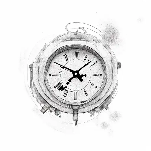 clock ,  , destiny , october , oxygen thief tattoo design idea