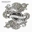 Infinity loop design with heart in middle and name anshul and sweta on each end side tattoo design idea