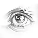 eye with reflection  tattoo design idea