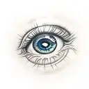 eye with reflection  tattoo design idea