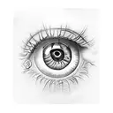 eye with reflection  tattoo design idea