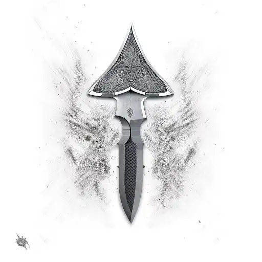 Valorant Prime Knife with background tattoo design idea