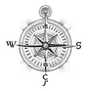 clock ,compass and anchor tattoo design idea