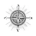 clock ,compass and anchor tattoo design idea