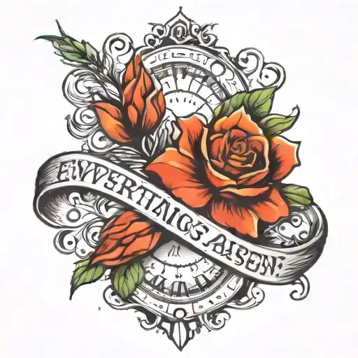 Everything happens for a reason near wrist tattoo design idea